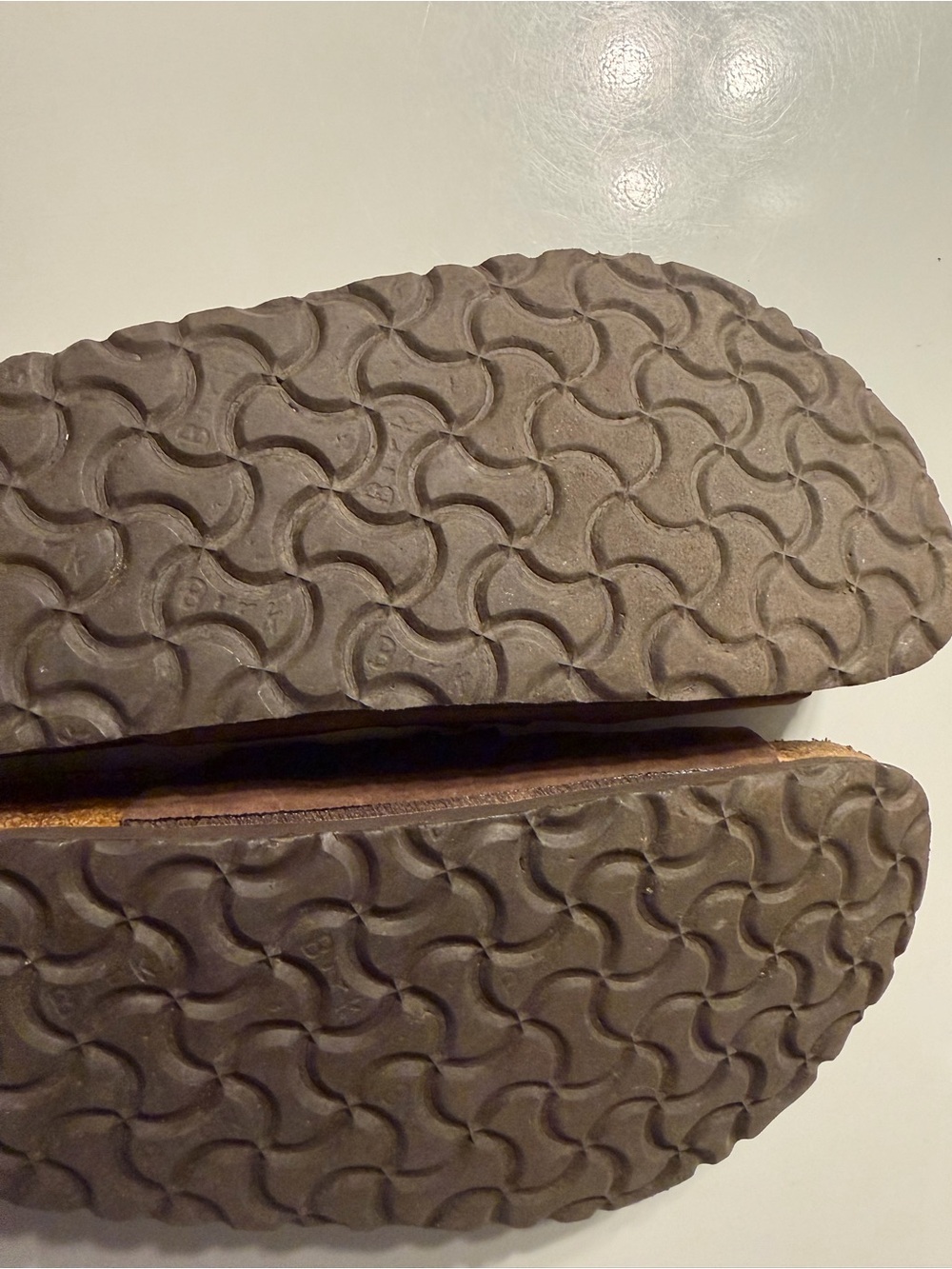 Birkenstock Women’s Brown Double Strap Suede Slide Sandals - Picture 2 of 3